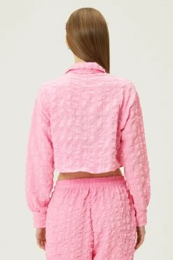 STORETS Bella Embossed Crop Shirt