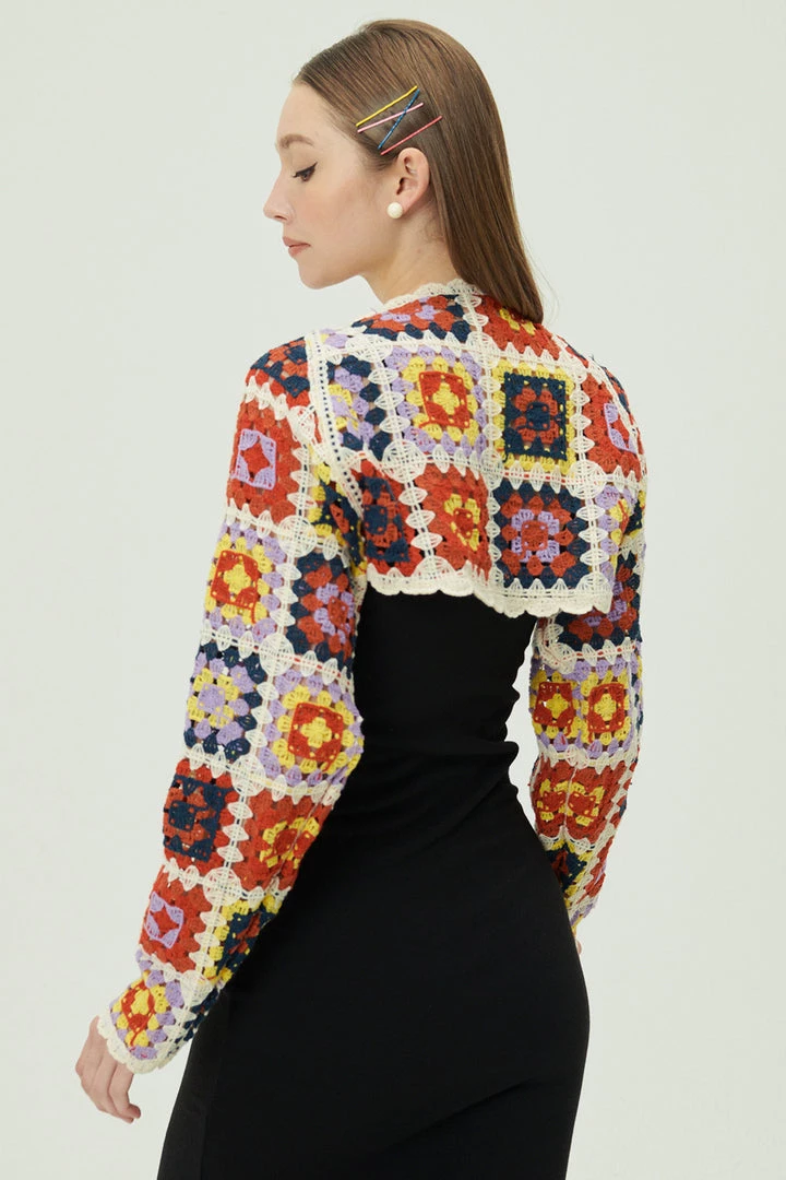 STORETS Joy Granny Square Shrug Cardi