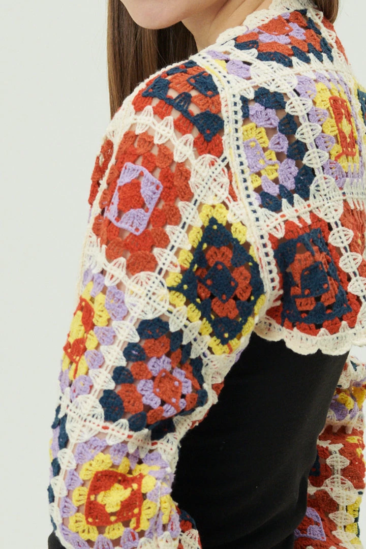 STORETS Joy Granny Square Shrug Cardi