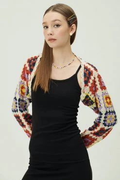 STORETS Joy Granny Square Shrug Cardi