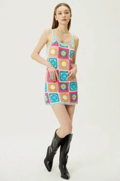 STORETS WHAT'S NEW Adelle Granny Square Dress
