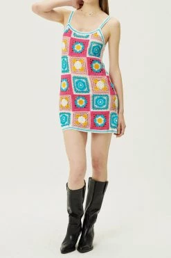 STORETS WHAT'S NEW Adelle Granny Square Dress