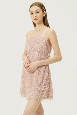 STORETS WHAT'S NEW Liane Faux Feather Dress