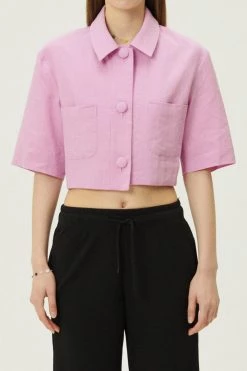 STORETS Crystal Cropped Blazer