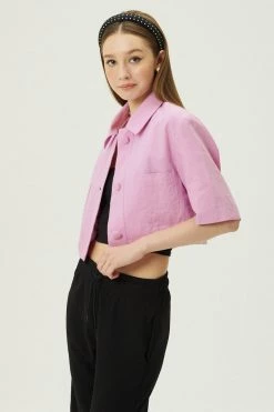 STORETS Crystal Cropped Blazer