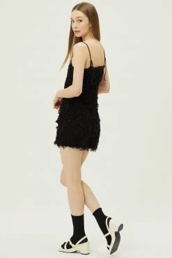 STORETS WHAT'S NEW Liane Faux Feather Dress