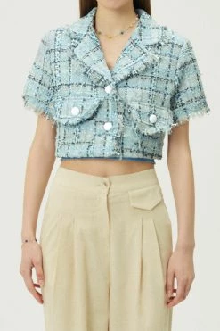 STORETS Dana Tweed Crop Jacket