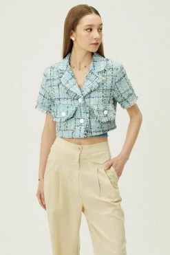 STORETS Dana Tweed Crop Jacket
