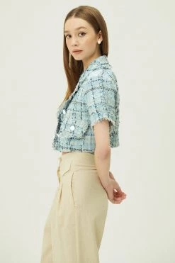 STORETS Dana Tweed Crop Jacket