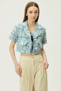STORETS Dana Tweed Crop Jacket
