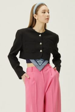 STORETS Lucid Heart Button Blazer
