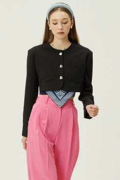 STORETS Lucid Heart Button Blazer