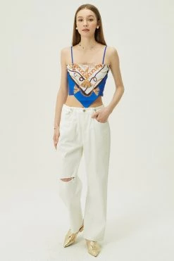 STORETS Gia Buttoned Cutout Jeans