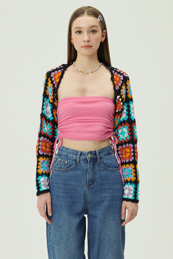 STORETS Joy Granny Square Shrug Cardi