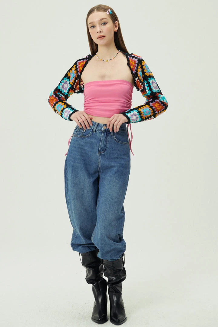 STORETS Joy Granny Square Shrug Cardi