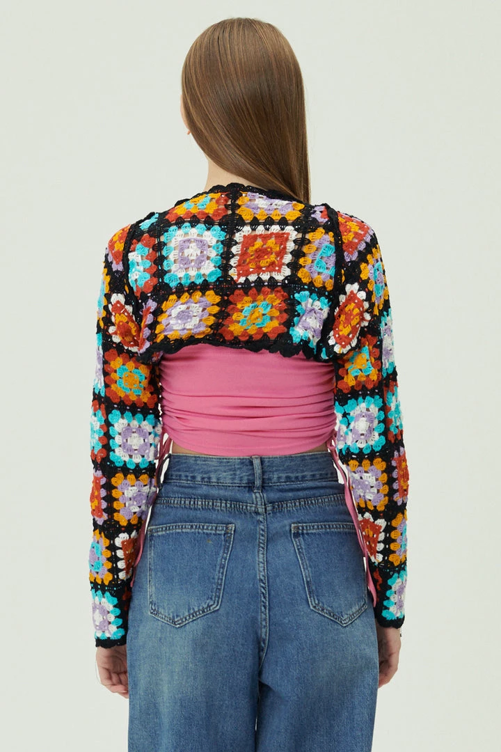 STORETS Joy Granny Square Shrug Cardi