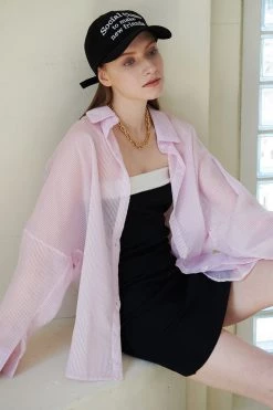 STORETS Helena Striped Sheer Shirt WHAT'S NEW