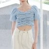 STORETS Sarah Puff Sleeve Ruched Top WHAT'S NEW