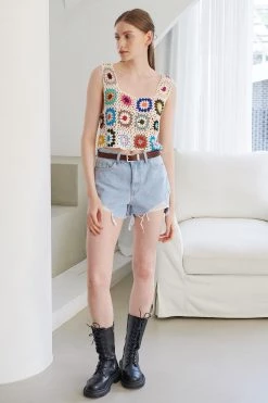 STORETS Rexana Floral Crochet Top