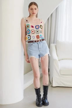 STORETS Rexana Floral Crochet Top