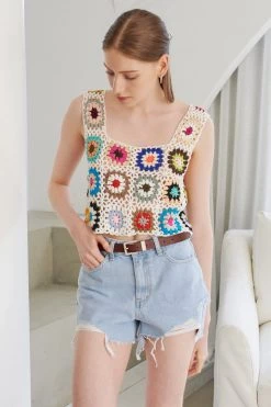 STORETS Rexana Floral Crochet Top