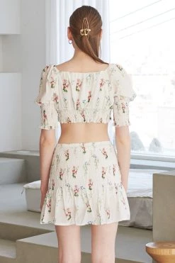 STORETS Lara Floral Top And Skort Set