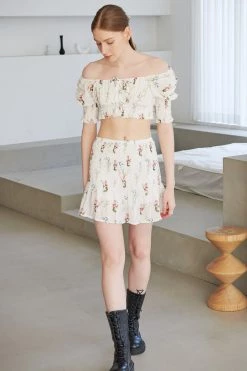 STORETS Lara Floral Top And Skort Set