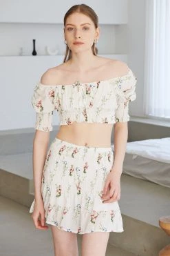STORETS Lara Floral Top And Skort Set