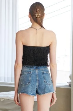 STORETS Jasmin Faux Feather Top