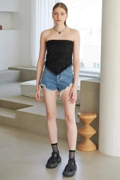 STORETS Jasmin Faux Feather Top