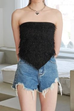 STORETS Jasmin Faux Feather Top