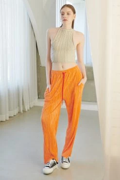 STORETS Peyton Crinkled Pleated Pants