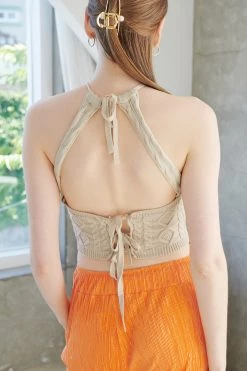 STORETS Kara Knitted Halter Top