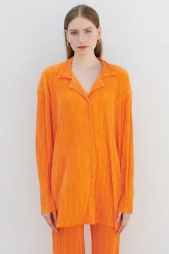 STORETS Maria Oversized Plisse Shirt WHAT'S NEW