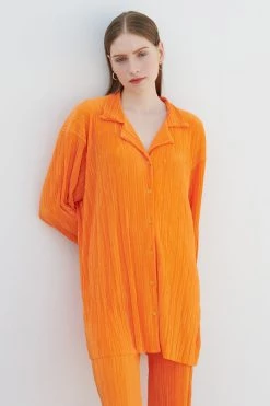 STORETS Maria Oversized Plisse Shirt WHAT'S NEW