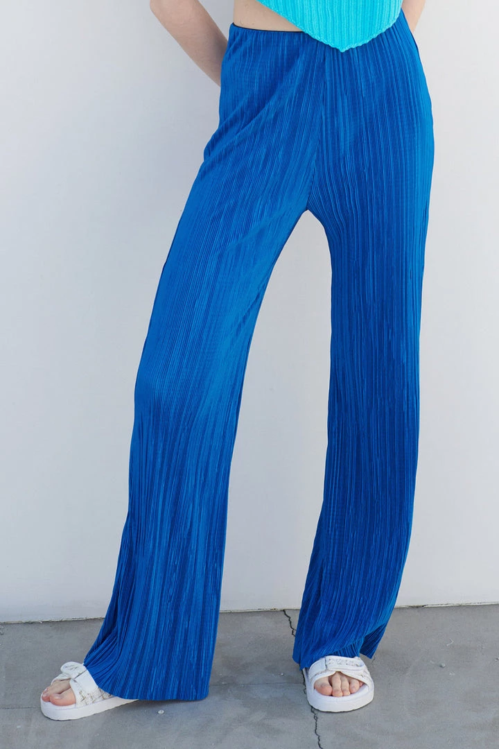 STORETS WHAT'S NEW Maria Flared Leg Plisse Pants