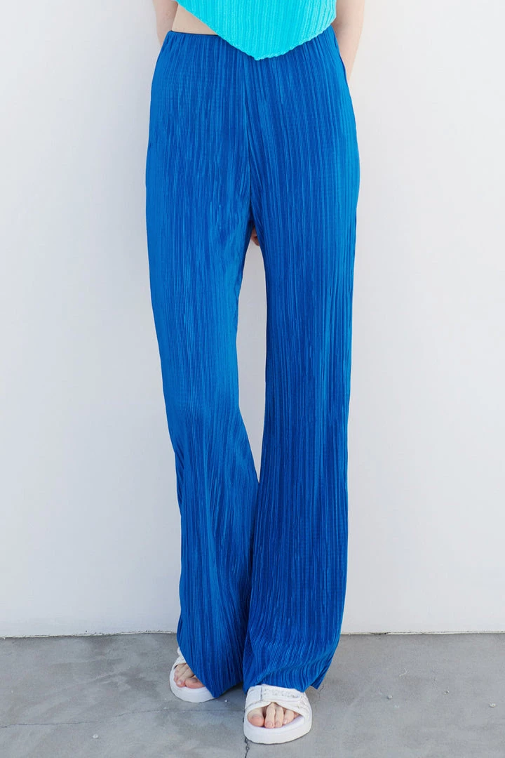 STORETS Maria Flared Leg Plisse Pants WHAT'S NEW