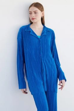 STORETS WHAT'S NEW Maria Oversized Plisse Shirt