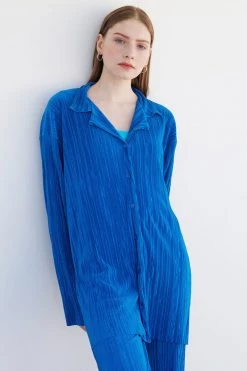 STORETS WHAT'S NEW Maria Oversized Plisse Shirt