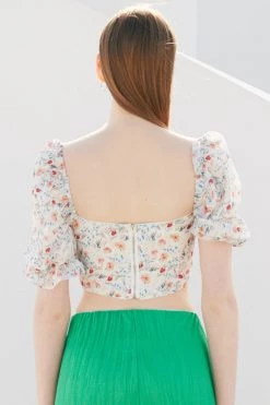 STORETS WHAT'S NEW Peony Floral Bustier Top