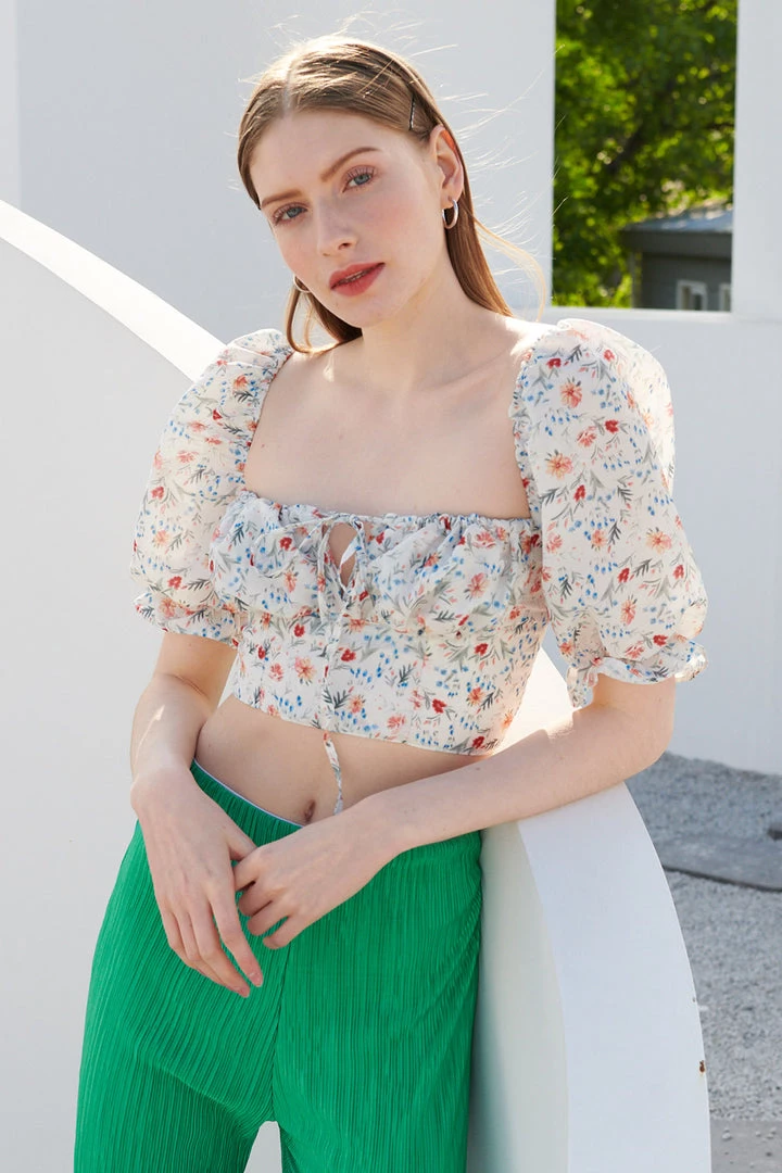 STORETS Peony Floral Bustier Top WHAT'S NEW