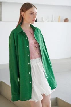 STORETS Sadie Boyfriend Linen Shirt