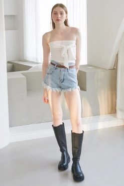 STORETS WHAT'S NEW Kalla Denim Shorts W/ Belt