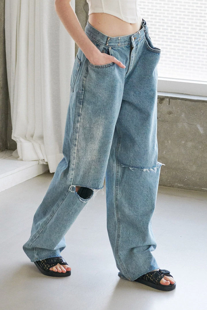 STORETS Vera Slash Cutout Jeans