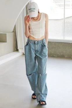 STORETS Vera Slash Cutout Jeans