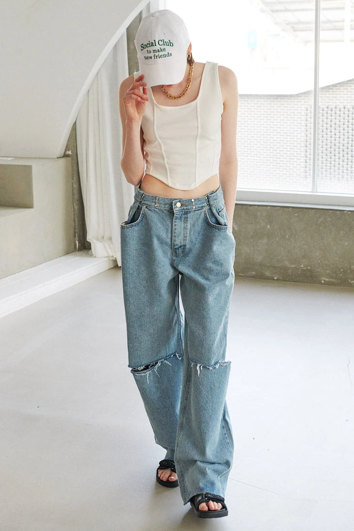 STORETS Vera Slash Cutout Jeans