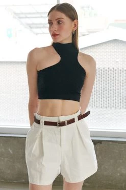 STORETS Aerynn Asymmetric Cutout Top