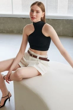 STORETS Aerynn Asymmetric Cutout Top