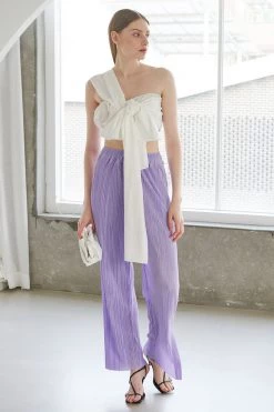 STORETS Peyton Crinkled Pleated Pants