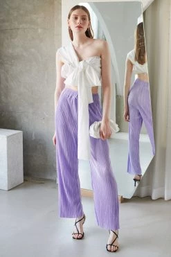 STORETS Peyton Crinkled Pleated Pants